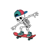 Skull Skeleton Skateboard Adventure