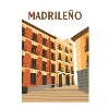 Bunte Fassaden von Madrid