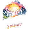Sunset Mountain Biking Illustration