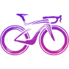 Abstract bicycle design in purple