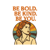 Empowering Retro Woman Illustration