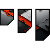 Abstract Red and Grey Tearing Pattern