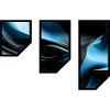 Fluid Blue Black Abstract Pattern