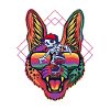 Chat néon pharaonique