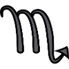 Skorpion Sternzeichen Symbol Schwarz & Grau