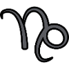 Steinbock Sternzeichen Symbol Schwarz & Grau