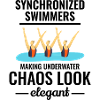 Synchronized Swimming Underwater Chaos Elegant
