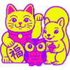 Lucky Cat with Friends