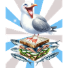 Reto Seagull Seagulls Sandwidsch Hareng