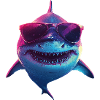 Shark with sunglasses