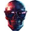 Skull with sunglasses