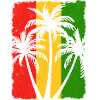 Tropical Sunset Palm Silhouette