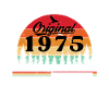1975 Retro vintage syntymäpäivä syntynyt 1975