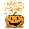 Whoops, I'm Spooky Halloween Pumpkin