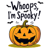 Whoops, I'm Spooky Halloween Pumpkin