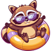 Waschbär Comic Cool