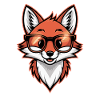 Cool Glasses Fox Cartoon Illustration