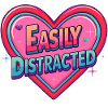 Easily Distracted – Retro Heart Design