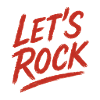 Vibrant Rock Text Graphic Design