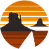 Desert Sunset Silhouette Design