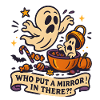 Spukgeist mit Halloween-Spruch