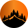 Sunset Mountain Forest Silhouette