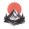 T Shirt Design Hinking and Mountains