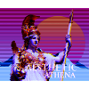 Abstract stylized goddess Athena