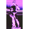 Glitch Futuristic Statue