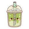 Cute Iced Matcha Latte