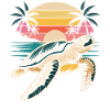 Turtle Sunset Sea