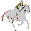 Adventurous equestrian motif