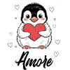 Cute Penguin with Heart