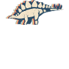 Stegosaurus Dinosaur Retro Line Art