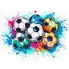 Fußball,Bälle,bunt,Graffiti,Malerei, illustration