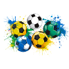 Fußball,Bälle,bunt,Graffiti,Malerei, illustration