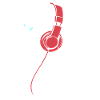 Anime Girl with Headphones Design