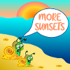 SUMMER SNAIL SUNSET COUPLE