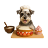 Miniature Schnauzer Baking Cake Cookies