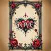 Love Body Art in Gothic Style
