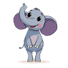 Conception graphique d’éléphant mignon