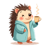 Hedgehog Mit Kaffee Pullover Design