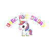 Bunte magische Einhorn-Illustration