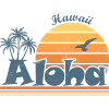 Hawaiian Sunset Aloha Design
