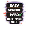 Select Difficulty: Life – Nightmare Mode 8Bit