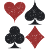 Card Suits Symbols Grunge Texture 2