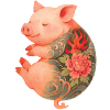 Tattooed Piglet – Peaceful Ink