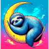 Sloth sleeps on the Moon