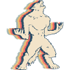 Werwolf Wolf Retro Line Art