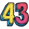 43 Zahl Comic